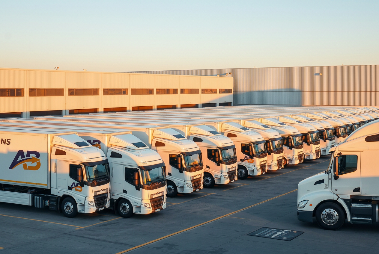 Flotta di camion AB Spedizioni pronta per le spedizioni nazionali